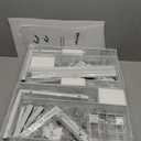 2 Pack 17IN Depth Under Sink Storage Organizer, Large 2-Tier Elegant Mesh Pull Out Shelf for Kitchen and Bathroom Cabinet Organization, L-Shaped and Adjustable Height Design-White