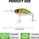 Goture Fishing Lures, Topwater Crankbaits Hard Baits for Bass Trout Freshwater Saltwater, Crank Baits for Bass Fishing, Swimbait Bass Fishing Lures with Tackle Box