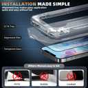 Unbreak Top 9H+ Glass for iPhone 12 pro max Screen Protector 12FT Military Armor Shatterproof + Longest Durable, 1:1 Full-Coverage Tempered Glass, Auto-Align Fit Bubble-free, 2-Pack (HD clear)