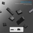 Womier Low Profile Keycaps for Mechanical Keyboard, Black Shine Through Keycaps, PBT Keyboard Key caps 60% 65% 75% 96% 100% for Cherry Gateron MX Switches, Black Backlight