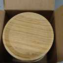 Mumufy 12 Pcs 5'' Wine Glass Charcuterie Topper Wine Glass Covers to Keep Bugs out Bamboo Round Mini Charcuterie Boards Dual Use Cups Topper Plates for Cheese Parties Family Gatherings Bars