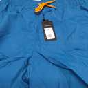 SILKWORLD Men's Swim Trunks Quick Dry Beach Shorts with Pockets (Medium, Peacock Blue)
