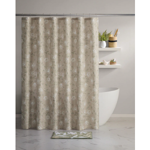 HD Designs Shower Curtain and Rug Set - Floral, 14 piece