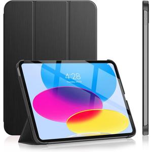 Soke Case for iPad 11th Generation (A16) 11-inch 2025 & 10th Gen 10.9-inch 2022 - [ Auto Wake/Sleep + Slim Trifold Stand], Protective Hard PC Back Cover for Apple iPad 11/10 - Black