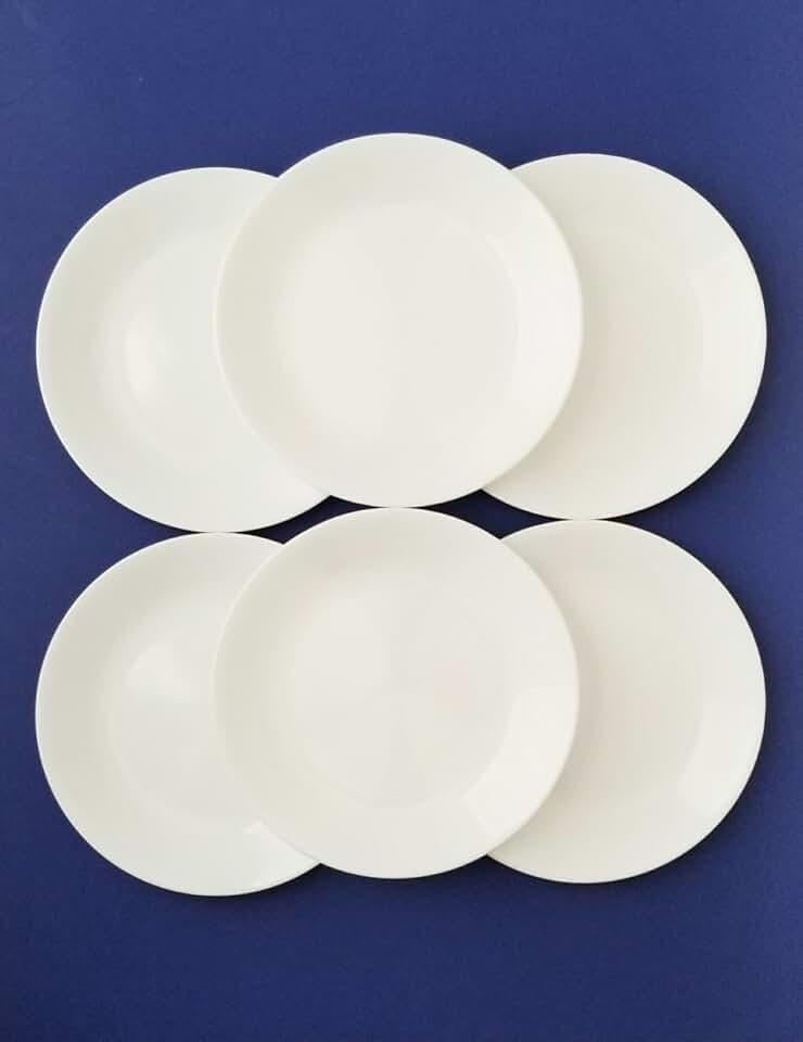 Corelle Livingware 8.5"/21.6cm Luncheon Plate 4 pack Winter Frost White