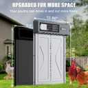 Automatic Chicken Coop Door Solar Powered with Timer, Remote Control, Anti-Pitch Aluminum Alloy Auto House Door for Chicken, Duck, Poultry, Weatherproof (Blue)