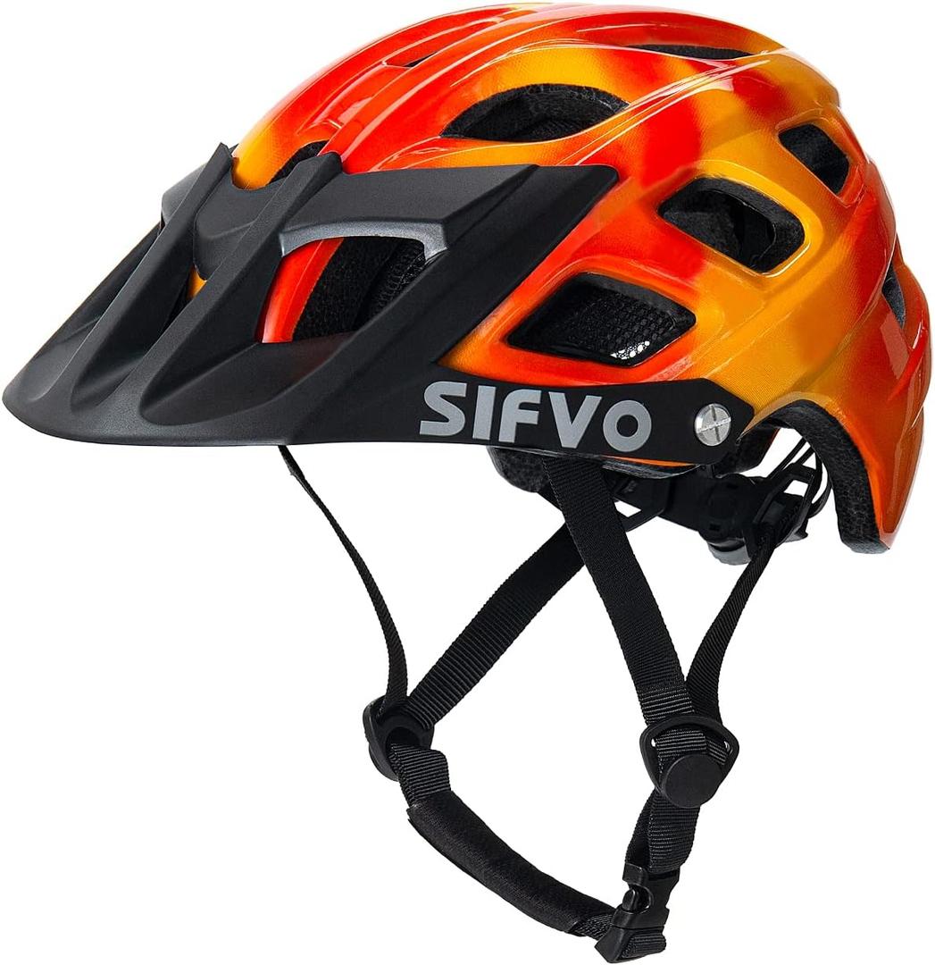 SIFVO Kids Bike Helmet for Boys and Girls Ages 8-14 Adjustable Youth Helmet with Detachable Visor Lightweight, Safe & Stylish Cycling Bicycle Helmets for Kids 54-57cm