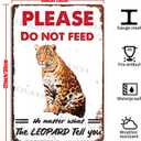 2 x Tin Sign Please Do Not Feed The Leopard For Home Bar Shop Decorations 8.00"x12.00"