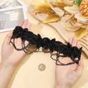 Black Plastic Jewels Headband