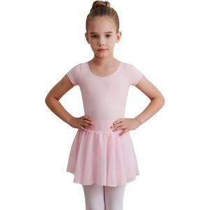 WEGETIT Leotards for Girls Ballet Dress Toddler Dance Leotard with Skirt Kids Gymnastics Outfits Ballet Dance Tutu Dress (8-10 Years, Pink)