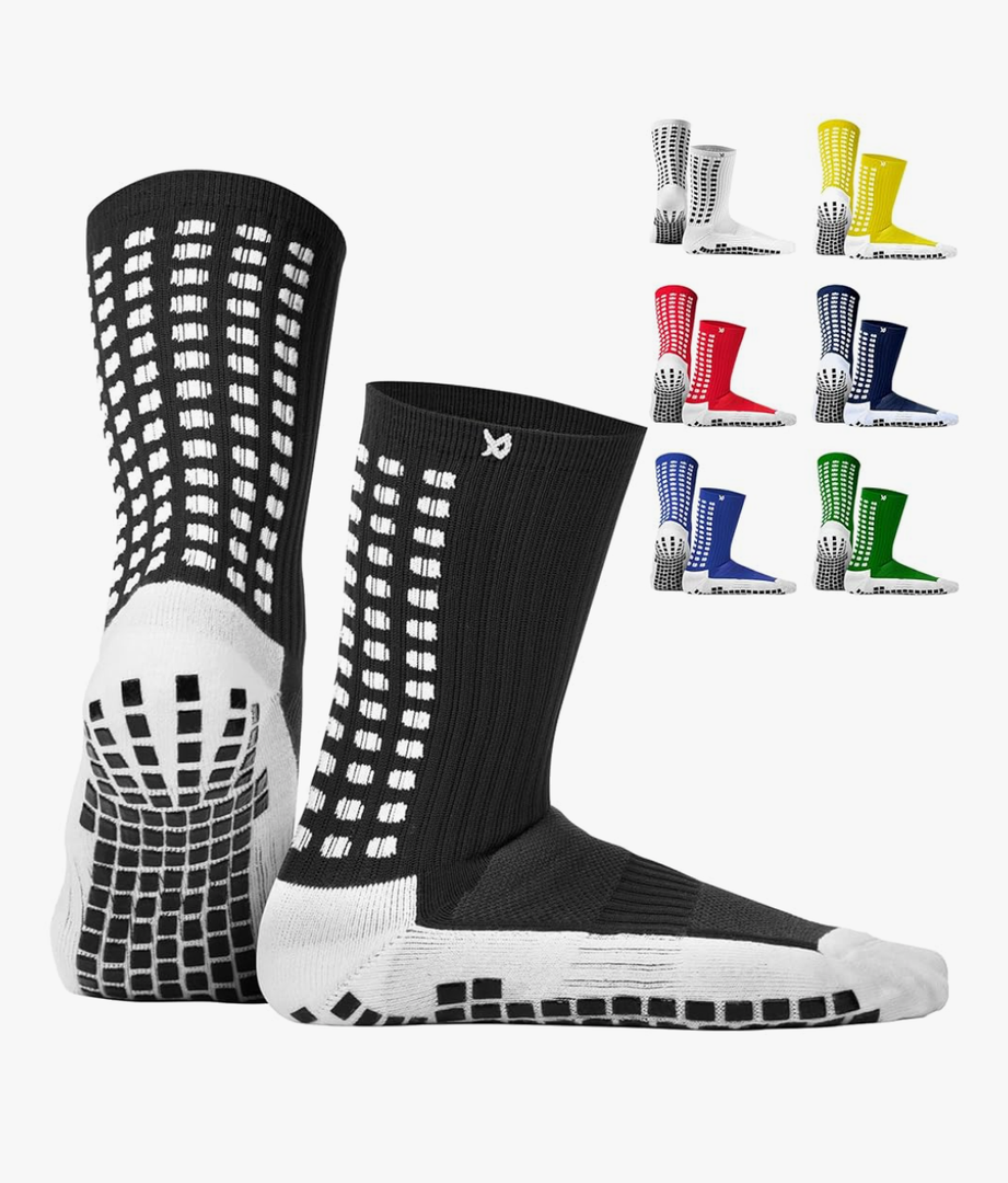 Lux Dual Grip Socks - Soccer Grip Socks for Men and Women. GripArray Performance & Comfort S