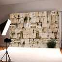 7x5ft Western Wall Jerusalem City Backdrop Rustic Wall Photography Background Travel Natural Scenery Banner Room Decor Wallpaper KU701
