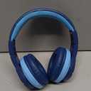 iClever BTH12 Kids Bluetooth Headphones,Colorful LED Lights Kids Headphones Wireless,74/85dBA Safe Volume,85H Playtime,Fast Charging,Bluetooth 5.2,Over Ear,Built-in Mic for iPad/Tablet/Airplane,Blue