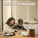 Wooden Triangle Book Holder, Book Nook Reading Valet, Book Rest Stand for Book Lovers Birthday Gifts, Christmas Gifts Wood Book Valet for Book Lovers (Brown)