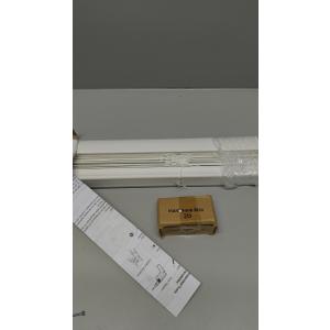 DEZ FURNISHINGS Cordless 1" Mini Blind, Room Darkening, 32" W x 48" H, Pearl White