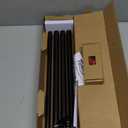 TONIAL Curtain Rod 32 to 58 Inch(2.6-4.8ft), Telescoping Splicing 3/4 Drapery Rods for Windows 20 to 53 Inch(1.7-4.4ft), Decorative Single Rod with Small Cap Finial, Black