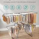 SONGMICS Clothes Drying Rack, Foldable 2-Level Laundry Drying Rack, Free-Standing Laundry Airer, with Height-Adjustable Wings, 33 Drying Rails, Sock Clips, Gray ULLR053G02V1, 2 Tiers22"d x 61.8"w x 64.3''h )