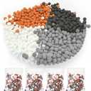 Cobbe 4 Packs Replacement Shower Head Beads，180g Shower Filter Stone Beads，Mineral Stone Balls for Water Filtration，for Filtered Shower Head (Orange Gray White)