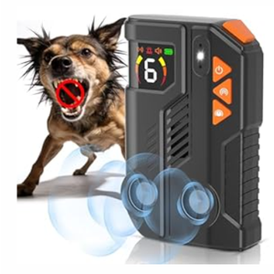 2026 Anti Barking Device for Dogs, Automatic Ultrasonic Dog Bark Deterrent with AI Detection, 2 Enhanced Emitters, 4 Adjustable Modes, IPX6 Rechargeable Stop Barking Device for Indoor Outdoor