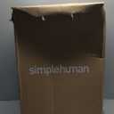simplehuman 50 Liter / 13 Gallon Semi-Round Kitchen Step Trash Can with Secure Slide Lock, Black Plastic