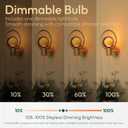 ALAMPEVER Modern Wall Sconce with Pull Chain, Metal Gold Wall Lights with G125 Glass Globe Bulb, Wall Mount Light for Enhancing Indoor Ambience in Bedroom, Living Room, and Hallway, 1 Pack