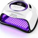 300W Nail Lamp Gel Nail Lamp Nail Dryer UV Lamps with 72 Led Beads for Gel Nails, LED Nail Lamp with Automatic Sensor / 4 Timer Setting, Home and Salon