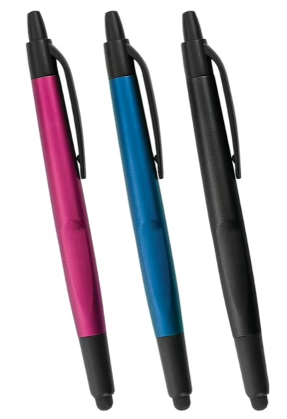 ReTrak ETESSTYLUS Retractable 2-in-1 Pen & Stylus, 3 pk