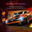 32Inch 4K Curved Monitor,160Hz UHD(3840 x 2160) Curved Gaming Monitor,1ms AMD FreeSync Premium,1500R,125% sRGB,95% DCI-P3,Monitor with Speaker,HDMI2.1,DP1.4,VESA