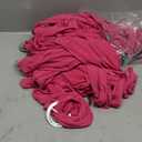 Peomeise 50pcs Fuchsia Spandex Chair Sashes with Buckle Slider for Wedding, Party Decoration