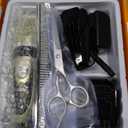 oneisall Dog Clipper Low Noise, Dog Grooming Kit with Rechargeable, Pet Shaver Cordless Electric Quiet Hair Clipper Set for Dogs Cats PetsGold