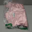 Ekouaer Womens Satin Pajamas Set Button Down 2 Piece Silk Pjs Shorts Set Ruffle Lingerie Notch Collar Sleepwear (Medium, Striped Pink)