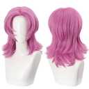C-ZOFEK Anime Cosplay Wig Mens Singer Dance Group Short Wigs Halloween Costume Hairs (Pink-B)