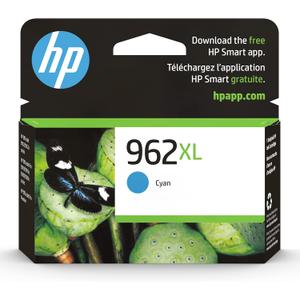 HP 962XL Cyan High-yield Ink Cartridge | Works with HP OfficeJet 9010 Series, HP OfficeJet Pro 9010, 9020 Series | Eligible for Instant Ink | 3JA00AN