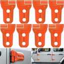 Door Hinge Cover Trim Exterior Accessories Decoration for 2018-2025 Jeep Wrangler JL JLU Sport Sahara Freedom Rubicon Unlimited & Gladiator JT 2-Door and 4-Door (Orange 8PCS)