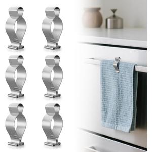6 Pack Towel Clips for Kitchen, Stainless Steel Towel Holder Clips