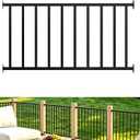 Metty Metal 5Ft W x 36in H Level Deck Railing Kit, Textured Black AAMA2604 Powder Coat, IBC Certified Guard Rail for Deck Porch Balcony Patio Outdoor