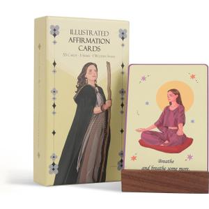 Affirmation Cards for Women  53 Daily Motivational Cards with Display Stand | Inspirational Self-Care & Meditation Gift, Birthday Gifts for Women & Best Friends
