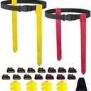 chicarry Flag Football Set, 8 Player Football Flags and Belts Set, Flag Football Belts for Youths, Adults