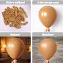 Voircoloria 130pcs Brown Balloons Different Sizes 18" 12" 10" 5" Dark Brown Party Latex Balloons for Birthday Baby Shower Gender Reveal Graduation Wedding Anniversary Party Decorations