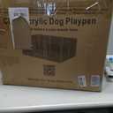Clear Acrylic Dog Playpen Indoor Pet Pen, 24" H, Black, 10 Panels
Open View, Tool-free Setup, DIY Shapes, Versatile Use & Easy Cleaning Pen, Clear Dog Playpen for Small Dogs, Cats & Puppies