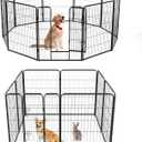 NEWBULIG Dog Playpen Indoors 40 Inch 8 Panels for Medium and Large Dogs Portable and Foldable Pet Fence with Door Heavy Duty Metal Dog Exercise Play Pen for Outdoor Yard