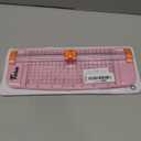 Firbon Pink A5 Paper Cutter, Straight Small Paper Trimmer with Side Ruler for Scrapbooking Craft, Paper, Coupon, Label, Cardstock