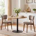 Wooden Dining Chairs Set of 2, Modern Upholstered Chenille Fabric