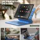 Dexnor for iPad Air 11 inch Case with Keyboard M4/M3/M2 (2026/2025/2024) & iPad Pro 11 (4th/3rd/2nd/1st Gen) & iPad Air 5th/4th Gen Case with Keyboard Ultra-Thin Magnetic Trackpad Backlit, Light Blue