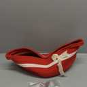 HomeyPine Gift Baskets Empty, Small Woven Rope Storage Basket with Bow and Ribbons and Gift Bags, Bowknot Decorative Baby Gift Basket for Toys, Cats & Dogs Toys Basket with Handles, Red