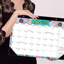 Desk Calendar 2025-2026, AgePlace Large 22" x17" Wall Calendar 2025 Covers June 2025 - December 2026, Monthly Desktop Calendar with Different Watercolor Artwork for Each Month for Home & Office School