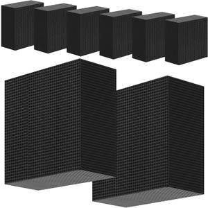 Conelist 8 Pcs Aquarium Cube Filter Activated Carbon Aquarium Filter Water Filter for Fish Tank 4 x 4 x 2 Inch Cube Honeycomb Structure Charcoal Deodorant for Ponds Pools Horses Stock Tank Filtration