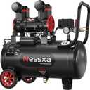 Nessxa 10 Gallon Portable Air Compressor, 2HP 8.76 CFM@115PSI 70dB Oil-Free Ultra Quiet Air Compressor for Car Repair, Spray Painting, Woodwork Nailin, 110V/60hz