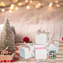 666White Gift Boxes with lids,12 Pcs Beautiful Squared White Boxes with Ribbon Perfect for Weddings,Christmas, Birthday,Valentines Day(15x15x15cm)
