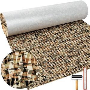 Tinideya Boat Flooring EVA Foam 94" x 47" Boat Decking Non Slip Marine Camo Self Adhesive Carpet with Roller Ruler for Kayak Yacht Motorboat(Diamonds, Camo Desert)